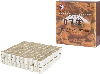 Produktbild von Nadelmoxa klein, Moxa Rollen, Moxibustion, Wärmetherapie, 1x1,5 cm, 200 Stück