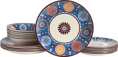 Produktbild von CreaTable, 24011, Sumaya Blue, Tellerset 18-tlg, Steingut