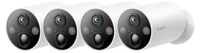 Produktbild von TP-Link Tapo C425, IP-Sicherheitskamera, Draußen, Kabellos, Decke/Wand, Weiß, Patrone (Form)