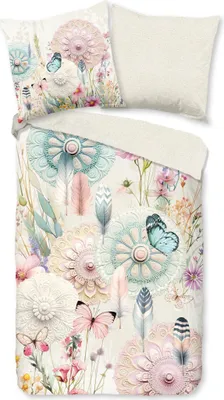 Productafbeelding van HIP Dekbedovertrek "Maysa" - Off-Wit - (155x220 cm) - 100% Katoen
