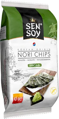 CHIPSY NORI WASABI BEZGLUTENOWE 4,5 g - SEN SOY