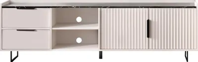 Produktbild von Kondela TV-Tisch Fresio 2D2S - Kaschmir / dunkler Marmor