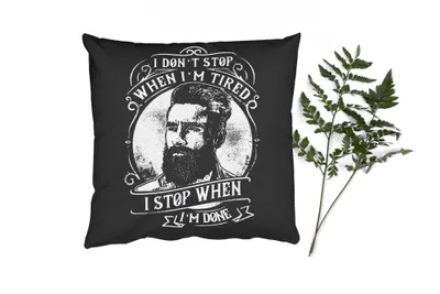 Produktbild von MuchoWow® Zierkissen Sofakissen Wohnzimmer Dekokissen 45x45 cm Mancave - Männer - Vintage - Zitat - Schlafpolster - Polster für das Sofa