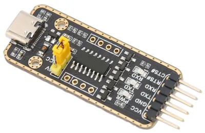 Image de Adaptateur USB vers UART TTL avec interface Type C pour puce CH343G, protection contre les surtensions, module convertisseur série 6PN pour Windows