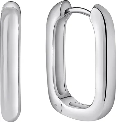 Produktbild von V Klappcreolen 925/- Sterling Silber 2,1cm weiß 271210321R