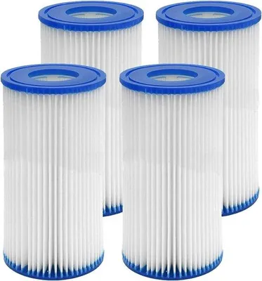 Zdjęcie produktu dla Zestaw 4 filtrów basenowych, łatwe do wymiany, wkłady typu A/C