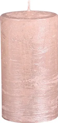 Image de Cylindre à bougie rustique METALIK Ø6x9 cm or rose