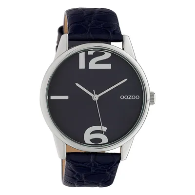Produktbild von Oozoo Damen Lederarmband Uhr Timepieces dunkelblau Analog Quarzuhr UOC10377