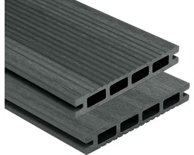 Produktbild von Konsta WPC Terrassendiele Nativo ECO Spezial Eiche dunkelgrau Hohlkammerprofil 3000 x 145 x 22,5 mm