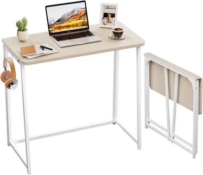 Immagine prodotto di Scrivania pieghevole, 80 cm, compatta, ideale per piccoli spazi