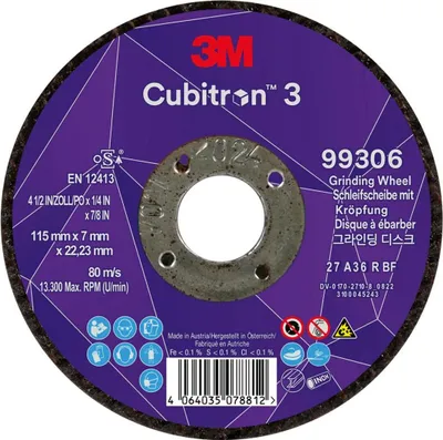 Immagine prodotto di 3M CUBITRON disco abrasivo 3 115x7mm 36+