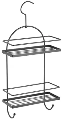 Produktbild von MSV Duschstander hangend - 2-lagig - schwarz - Metall - 50 cm