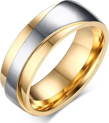 Produktbild von Herrenring PR-4855 - Gold/Silber, 57mm |  kaufen KP4855