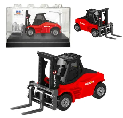 Productafbeelding van Heftruck Metaal Verzamelmodel Huina Rood 1:80