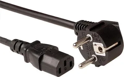 Produktbild von ACT Stromkabel LSZH Netzstecker CEE 7/7 Stecker (abgewinkelt) - C13 schwarz 5 m, 5 m, CEE7/7, C13-Koppler, 230 V, 10 A