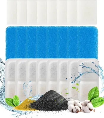 Produktbild von Oneisall – Trinkbrunnen für Hunde & Katzen aus Edelstahl Filter, 8 Stücke
