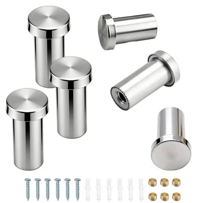 Produktbild von Kleiderhaken - Edelstahl zum Bohren - Wandmontage - 6 Stück - Silber