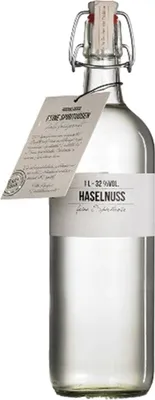 A clear studio shot of a bottle of spirits.