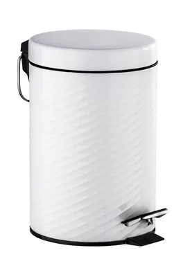 Produktbild von WENKO Tret Abfall Eimer SPIRO Müll Papier Korb Trenner 3 L Weiß Bad WC Büro weiß