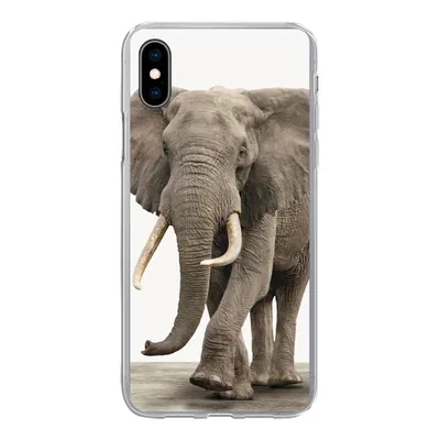 Produktbild von MuchoWow® Handyhülle Schutzhülle Hülle für iPhone Xs Elefant - Kinder - Tiere - Mädchen Silikon Softcase Handy Hülle - Handytasche