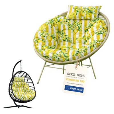 Produktbild von Blomster Hängesessel Kissen 100 cm wasserabweisend mit Zusatzkissen für Garten Balkon Cocoon