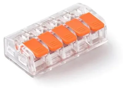 Produktbild von Schnellverbinder mit Hebel 5x 0,2-4,0 mm² transparent E.4193T /50 Stück/