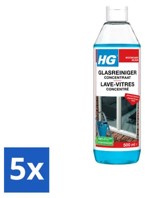 Produktbild von 5 x HG Glasreiniger Konzentrat - 500 ml - Vorteilspackung - 5 Stücke