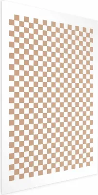 Produktbild von Posterpapier Poster - Geometry and Browns - a chessboard pattern in neutral shades 21x30 cm Muster f-C-10091-ao-a