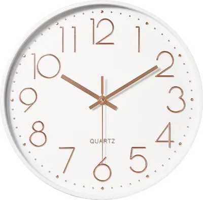 Produktbild von Wanduhr aus ABS-Harz mit glatter Textur und Metall-Einbrennlackierungsverfahren für die Inneneinrichtung