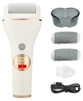 Image de INF Lime électrique pour pieds numérique à double tête, IPX7 lavable, éliminateur de callosités 2 vitesses rechargeable par USB Or