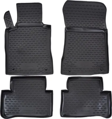 Image de 3D Tapis De Sol en Caoutchouc Exclusive Pour Mercedes E Class W211 2003-2009, Bord Haut, Noir, Antidérapant, Toutes Saisons