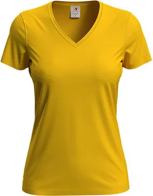 Immagine prodotto di Stedman ST2700 | Maglietta classica da donna con scollo a V - Colore: Giallo girasole - Taglia: XL