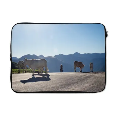 Produktbild von MuchoWow® Laptop Hülle 14 ZollSchottische Highlander - Licht - Berge - Natur Laptoptasche - Laptoptasche - Stoßsicher - Schutzhaube