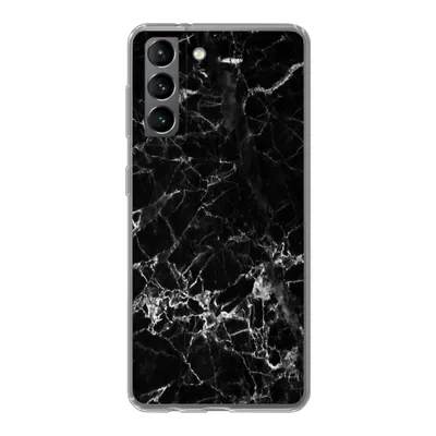 Produktbild von MuchoWow® Handyhülle Schutzhülle Hülle für Samsung Galaxy S21 Marmor - Stein - Schwarz Silikon Softcase Handy Hülle - Softcase