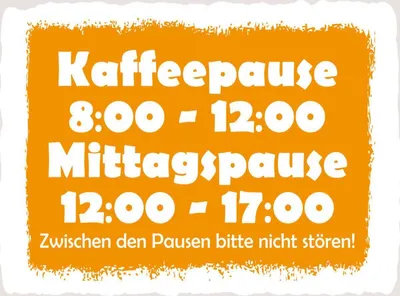 Produktbild von vianmo Holzschild 30x40 cm Pausenregelung