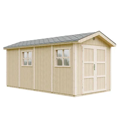 Obrázek produktu pro Zahradní přístřešek prémiové kvality 8,52 + 2,95 m² - V252x250x530 cm - Timbela M915C