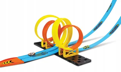 Produktbild von MAISTO 12551 Autorennbahn mit 2 Loopings 2 Autos