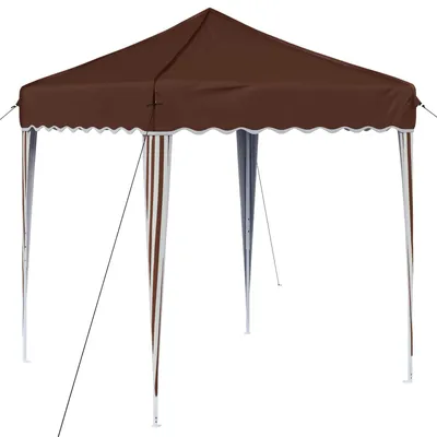 Image de Tente de réception pliable vidaXL 195 x 195 x 245 cm, tissu Oxford marron
