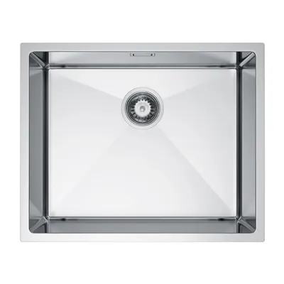 Produktbild von VBChome Unterbauspüle 54x44 cm Edelstahl Küchenspüle Einbauspüle 1 Becken ohne Abtropffläche Spülbecken Tiefe 21 cm ab 60 cm Unterschrank Silber