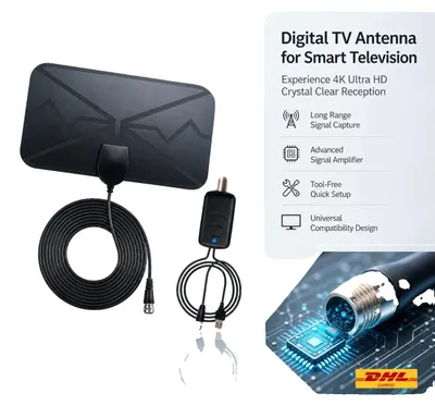 Immagine prodotto di Antenne per la televisione digitale, con un guadagno di 25 dBi, compatibilità universale, design resistente agli agenti atmosferici, installazione semplice, uscita del segnale HD