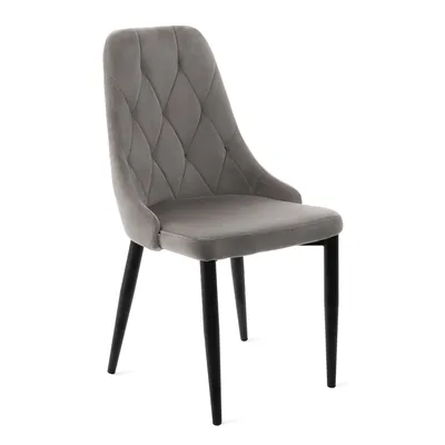 Obrázok produktu pre HOMLA LOUIS QUILTER velúrové kreslo sivé 44x59x88 cm