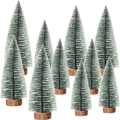 Zdjęcie produktu dla Sztuczne, miniaturowe dekoracje choinkowe, 3 rozmiary, zestaw 10 sztuk