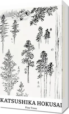 Zdjęcie produktu dla Obraz 30x50cm Design Pine Trees, Hokusai Vintage do Salonu