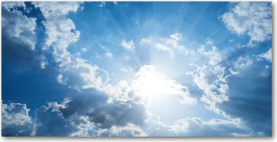 Produktbild von Tulup® Leinwandbild - 140x70 cm - Wandkunst - Drucke auf Leinwand - Leinwanddruck  - Landschaften - Blau - Wolken Himmel