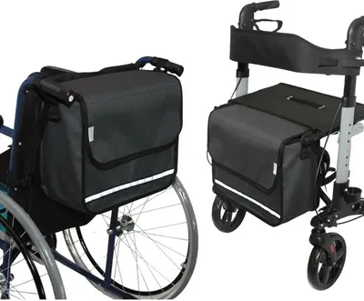 Produktbild von SENIORI Rollator / Rollstuhl Tasche Rollatortasche Rollstuhltasche 3. Grau_classic