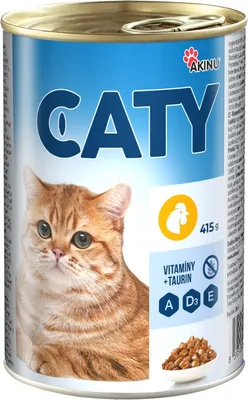 Obrázek produktu pro Akinu CATY Drůbeží kousky v omáčce konzerva pro kočky 415 g
