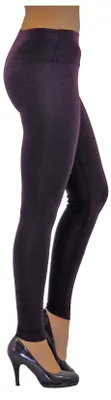 Produktbild von Damen Leggings Leggins lang hoher Bund dunkellila M