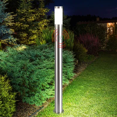 Produktbild von LED Stehleuchte silber, Bewegungsmelder, H 110 cm
