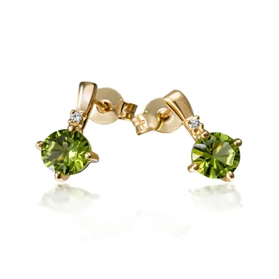 Produktbild von Goldmaid Ohrstecker 333 Gelbgold  Glänzend 2 Brillanten 2 Peridot grün