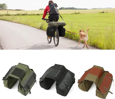 Zdjęcie produktu dla Torba na tylne siodełko rowerowe Torba na bagażnik rowerowy Podwójna sakwa na bagażnik rowerowy